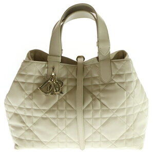 Christian Dior Cannage Calfskin Leather Handbag Beige Tan RED